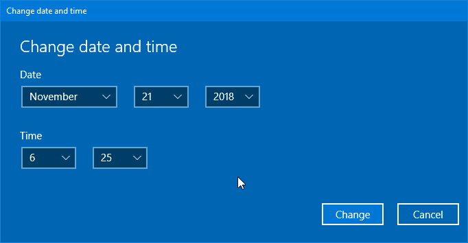 Correção: data e hora erradas no Windows 10 7 Definir data e hora manualmente