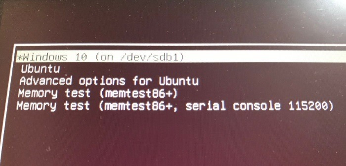 Definir o Windows 10 como sistema operacional padrão quando em inicialização dupla com o Ubuntu 1 Definir o Windows 10 como sistema operacional padrão quando em inicialização dupla com o Ubuntu