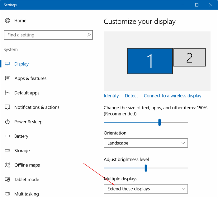 Defina papéis de parede diferentes para cada monitor por meio de Configurações