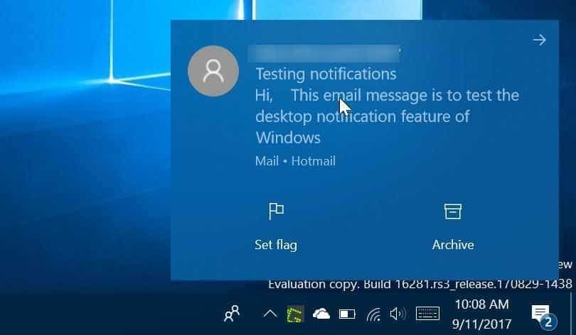 Desabilitar notificações da área de trabalho para aplicativos específicos no Windows 10 1 Desabilitar notificações da área de trabalho para aplicativos específicos no Windows 10