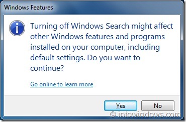 Como desativar o recurso de pesquisa do Windows no Windows 7 5 Como desativar o recurso de pesquisa do Windows no Windows 7