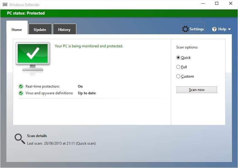 Como desativar o Windows Defender permanentemente no Windows 10