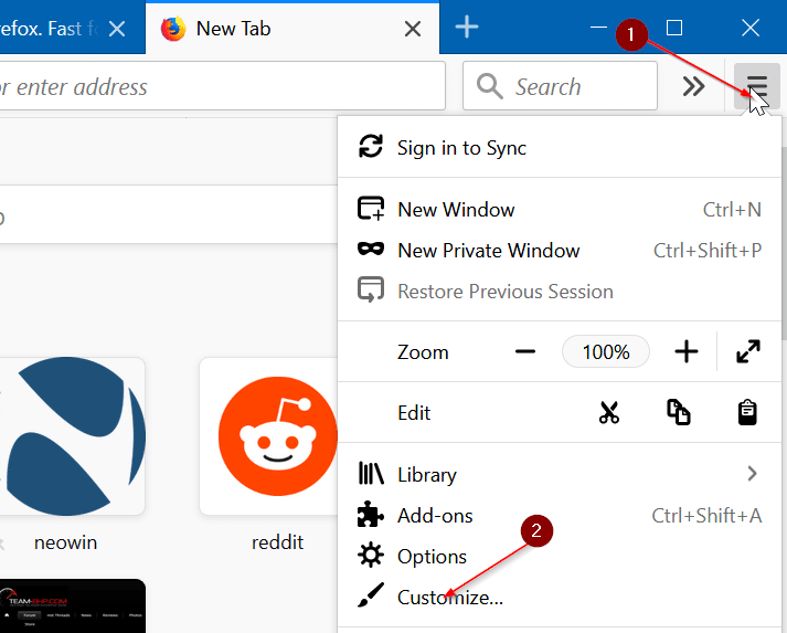 Desative as guias coloridas no Firefox 57