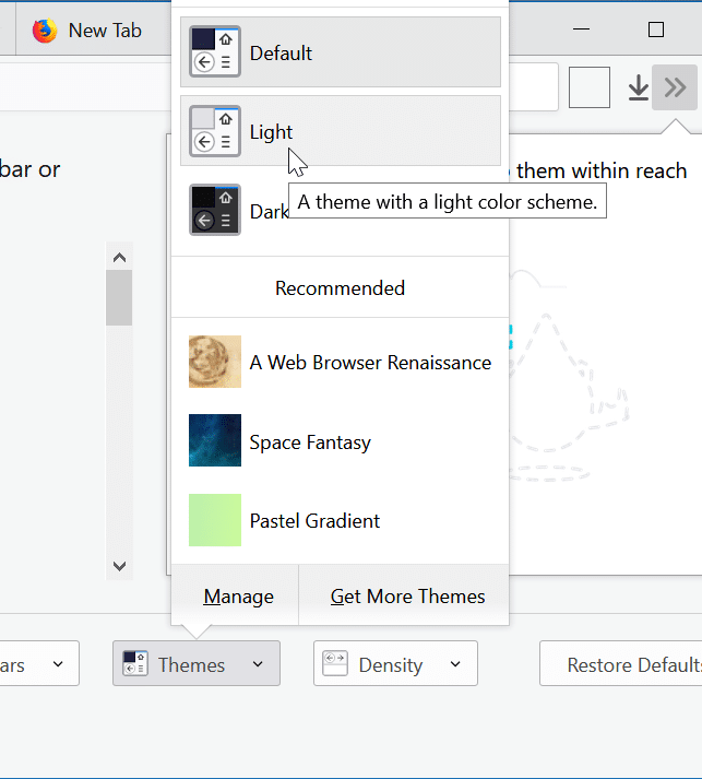 Desative as guias coloridas no Firefox 57