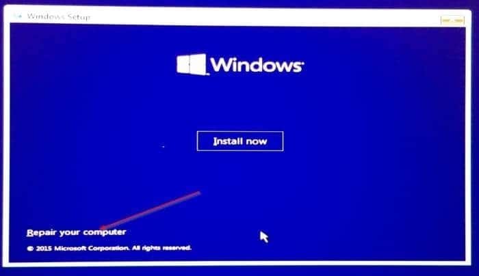Desinstale as atualizações do Windows 10 por meio de opções avançadas de inicialização