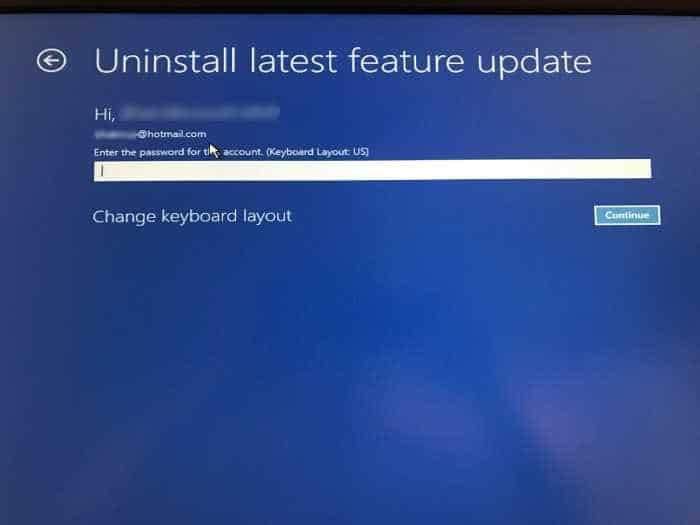 Desinstale as atualizações do Windows 10 por meio de opções avançadas de inicialização