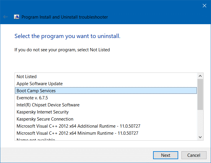 Como desinstalar os serviços do Boot Camp no Windows 10 7 Desinstale o Boot Camp usando a instalação e desinstalação de programas da Microsoft