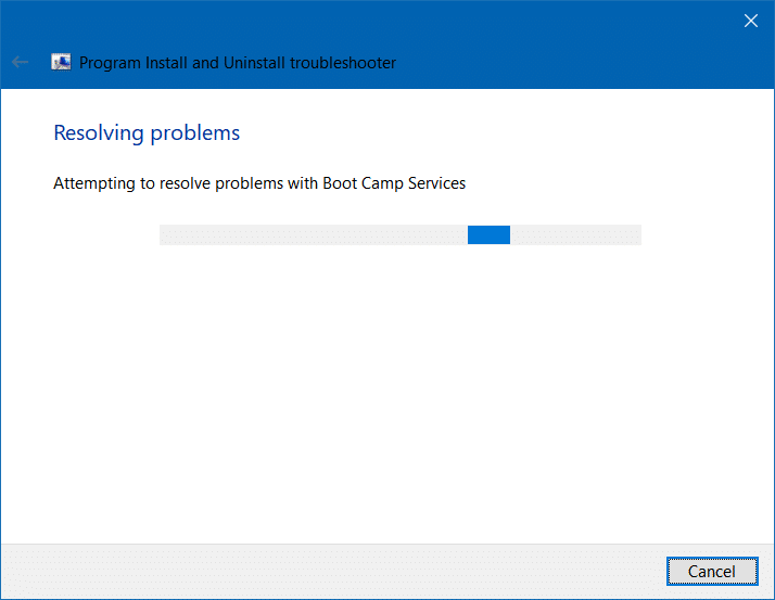 Como desinstalar os serviços do Boot Camp no Windows 10 9 Desinstale o Boot Camp usando a instalação e desinstalação de programas da Microsoft