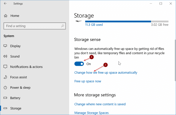 Exclua automaticamente arquivos antigos da Lixeira
