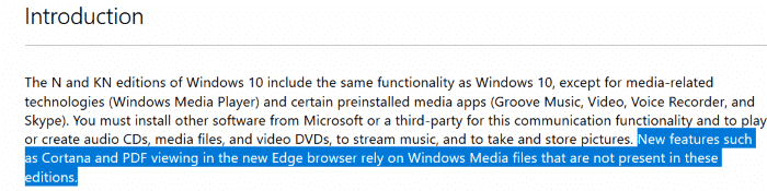 Correção: Edge não abre arquivos PDF no Windows 10 2 Verifique se você está executando as edições do Windows 10 N ou KN