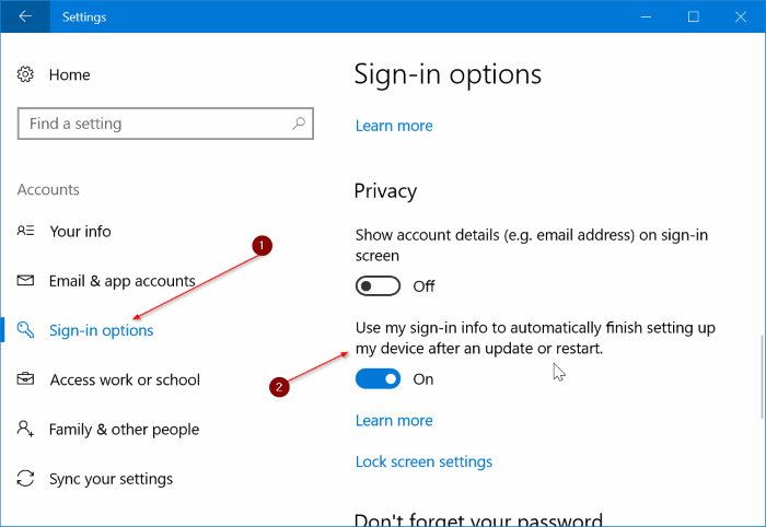 Entrar automaticamente após reiniciar o Windows 10 2 Login automático após reiniciar o Windows 10