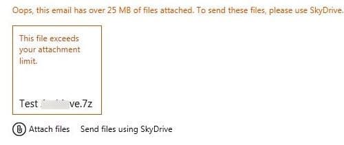 Como enviar anexos com mais de 25 MB no Outlook.com