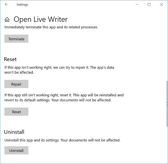 Este aplicativo não pode abrir.  Verifique a Windows Store para obter mais informações