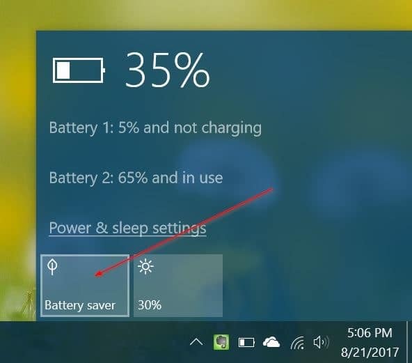 Estenda a vida útil da bateria do Windows 10 enquanto assiste a filmes e vídeos 4 Ative a economia de bateria para prolongar a vida útil da bateria do Windows 10