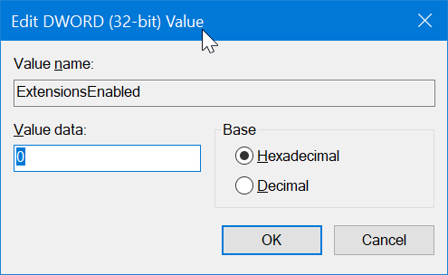 Impedir a instalação de extensões no Edge no Windows 10 7 Impedir a instalação de extensões do Edge por meio do Registro