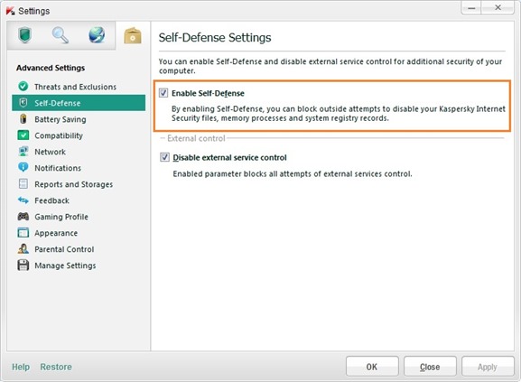 Como excluir arquivos temporários da Kaspersky