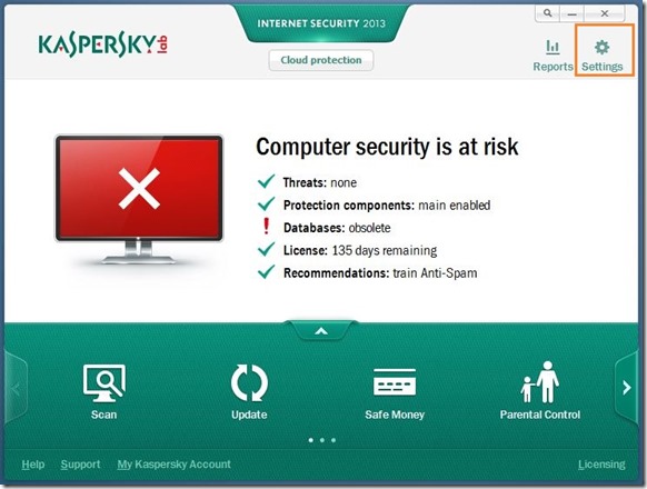Como exportar ou importar configurações da Kaspersky 1 Como exportar ou importar configurações da Kaspersky