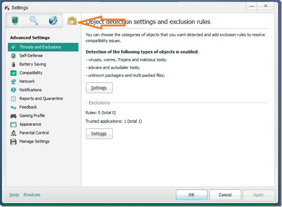 Como exportar ou importar configurações da Kaspersky 2 Como exportar ou importar configurações da Kaspersky