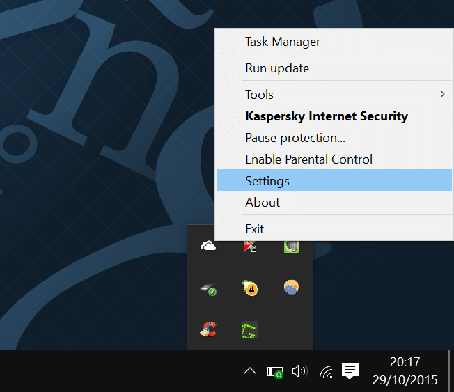 Como fazer o Kaspersky verificar automaticamente unidades removíveis USB 4 Verifique automaticamente unidades externas no Windows com o Kaspersky