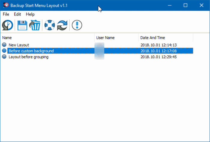 Como fazer backup e restaurar o layout do menu Iniciar no Windows 10 2 Layout do menu Iniciar de backup