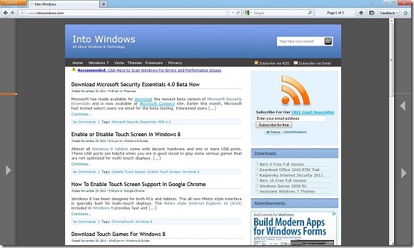 Como otimizar o Firefox para tela sensível ao toque no Windows 10