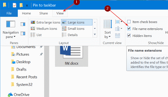 Fixar qualquer arquivo na barra de tarefas do Windows 10