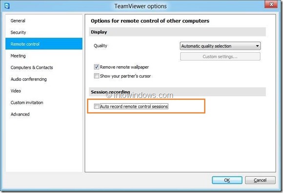 Como gravar a sessão do TeamViewer 7 Como gravar a sessão do TeamViewer