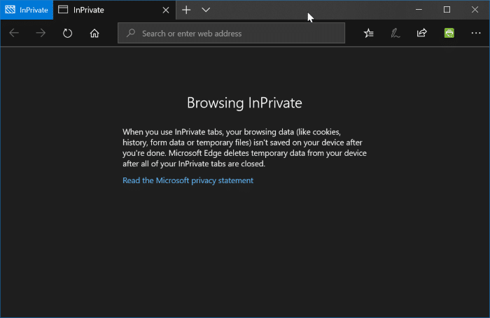 Como habilitar extensões para o modo InPrivate no Edge