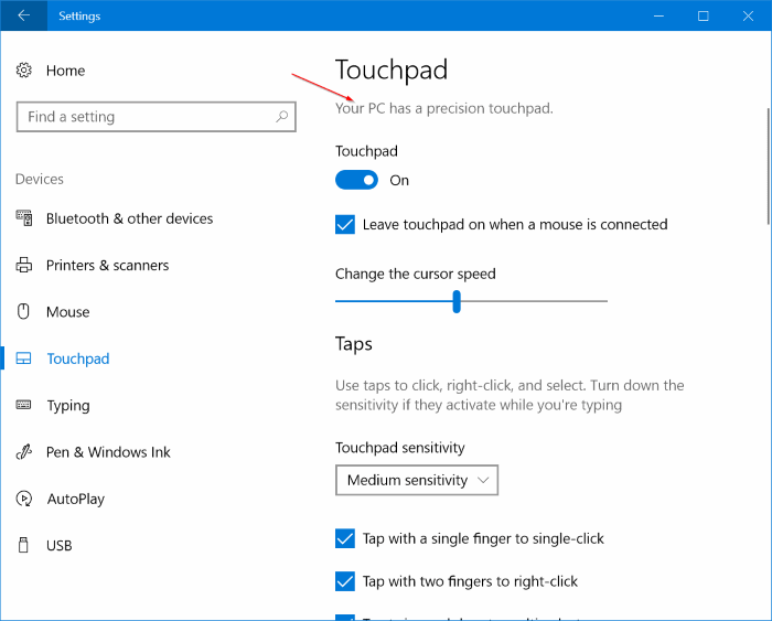 Ative o Touchpad de precisão em qualquer laptop Windows 10 1 Ative o Touchpad de precisão em qualquer laptop Windows 10