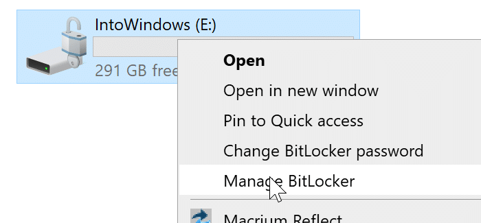 Como desabilitar o BitLocker para uma unidade no Windows 10