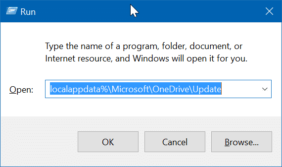 Restaurar o ícone do OneDrive ausente usando o arquivo de configuração