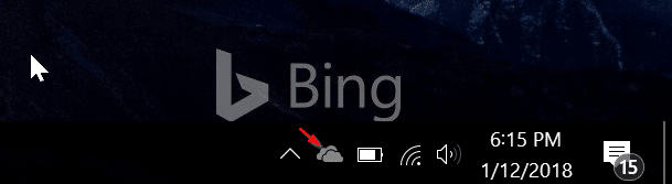 Correção: o ícone do OneDrive está ausente na barra de tarefas do Windows 10