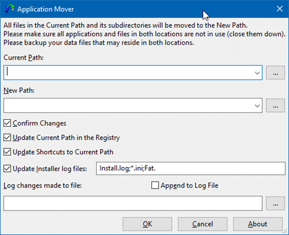 Movimentador de aplicativos