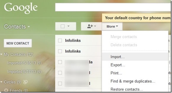 Como importar contatos do Outlook.Com para o Gmail