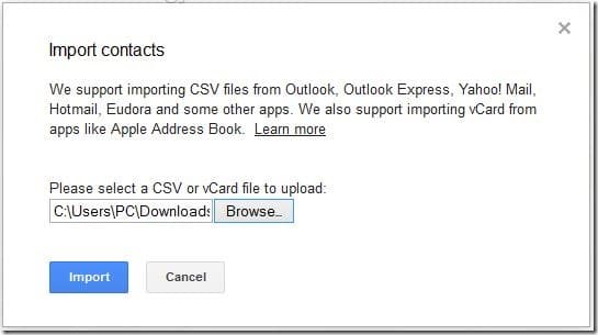 Como importar contatos do Outlook.Com para o Gmail