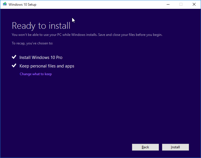 Execute uma instalação limpa do Windows 10 a partir da imagem ISO