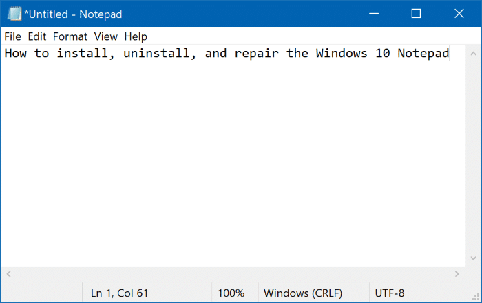 Como instalar ou desinstalar o bloco de notas no Windows 10 1 Como instalar ou desinstalar o bloco de notas no Windows 10