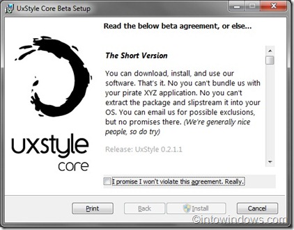uxstyle core beta Como instalar/aplicar facilmente temas de terceiros no Windows 7