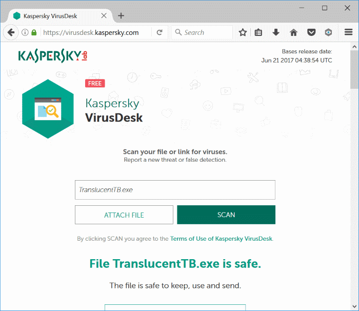 Kaspersky VirusDesk