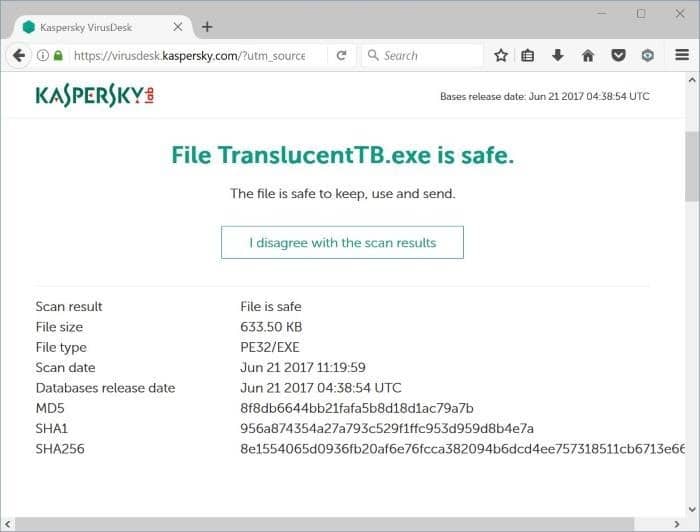 Kaspersky VirusDesk