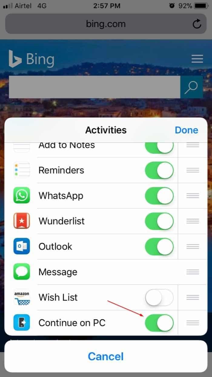 Vinculando o iPhone ao PC com Windows 10