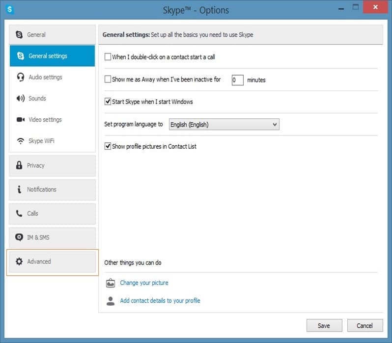 Remova o ícone do Skype da barra de tarefas e minimize na bandeja do sistema