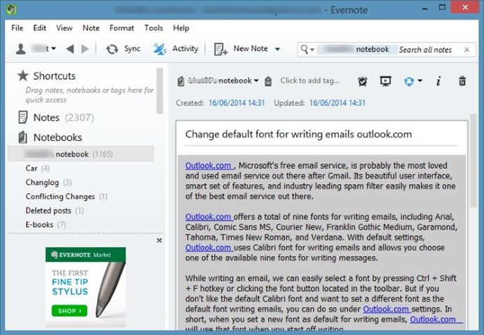 Como alterar a cor ou imagem de fundo do Evernote 2 Como alterar a cor ou imagem de fundo do Evernote