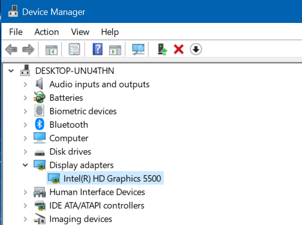 Verifique se o driver de vídeo está instalado no seu PC