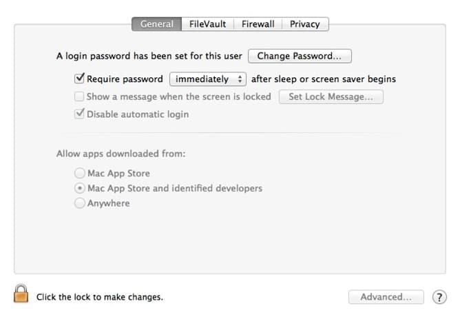 Configure o GateKeeper para permitir o download de aplicativos de qualquer lugar