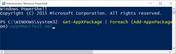 Correção: o aplicativo de email do Windows 10 não está abrindo 3 Registre novamente o Mail e outros aplicativos