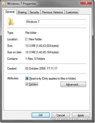 Como ocultar/exibir um arquivo ou pasta no Windows 7