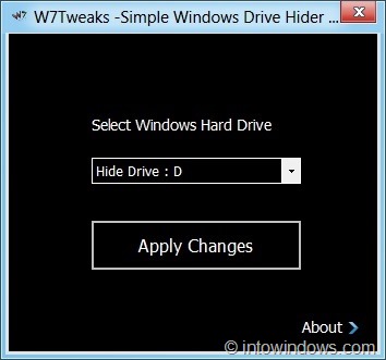 Ocultar unidades no Windows 10/8/7 com o Windows Drive Hider simples