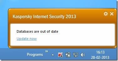 Como desativar a notificação de bancos de dados desatualizados no Kaspersky 1 Como desativar a notificação de bancos de dados desatualizados no Kaspersky