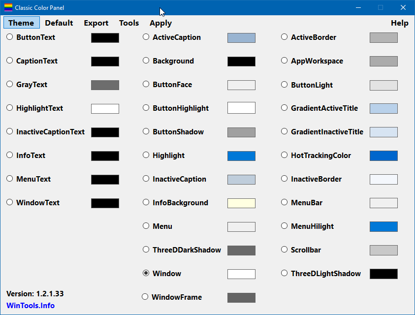 Painel de cores clássico: altere a cor da fonte e outros itens no Windows 10 1 Painel de cores clássico: altere a cor da fonte e outros itens no Windows 10